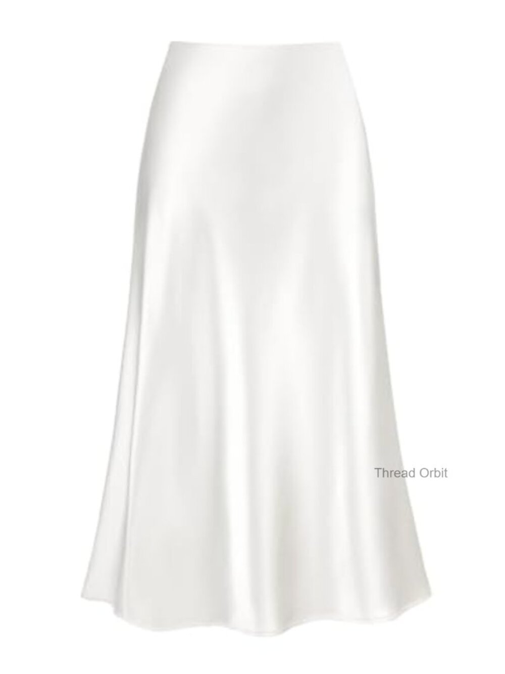 Women's Satin Midi Skirt High Waisted A-Line Silk Long Skirt